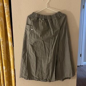 Korean Gray Women's Long Skort